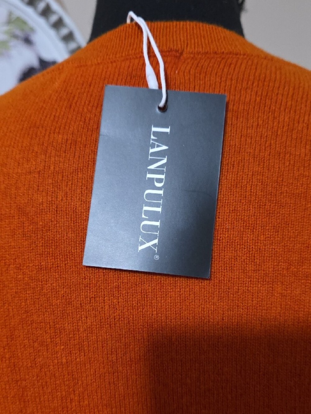 Classic Crewneck Sweater in Burnt Orange - Picture 5 of 8